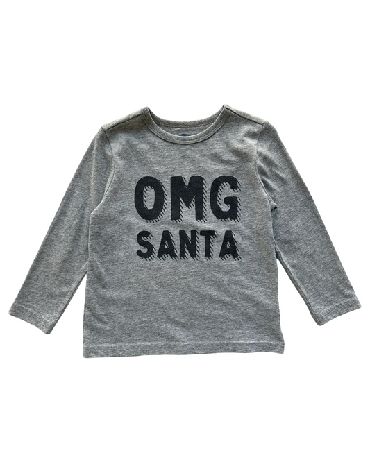 3T Toddler Boy Old Navy Holiday Christmas OMG SANTA Shirt