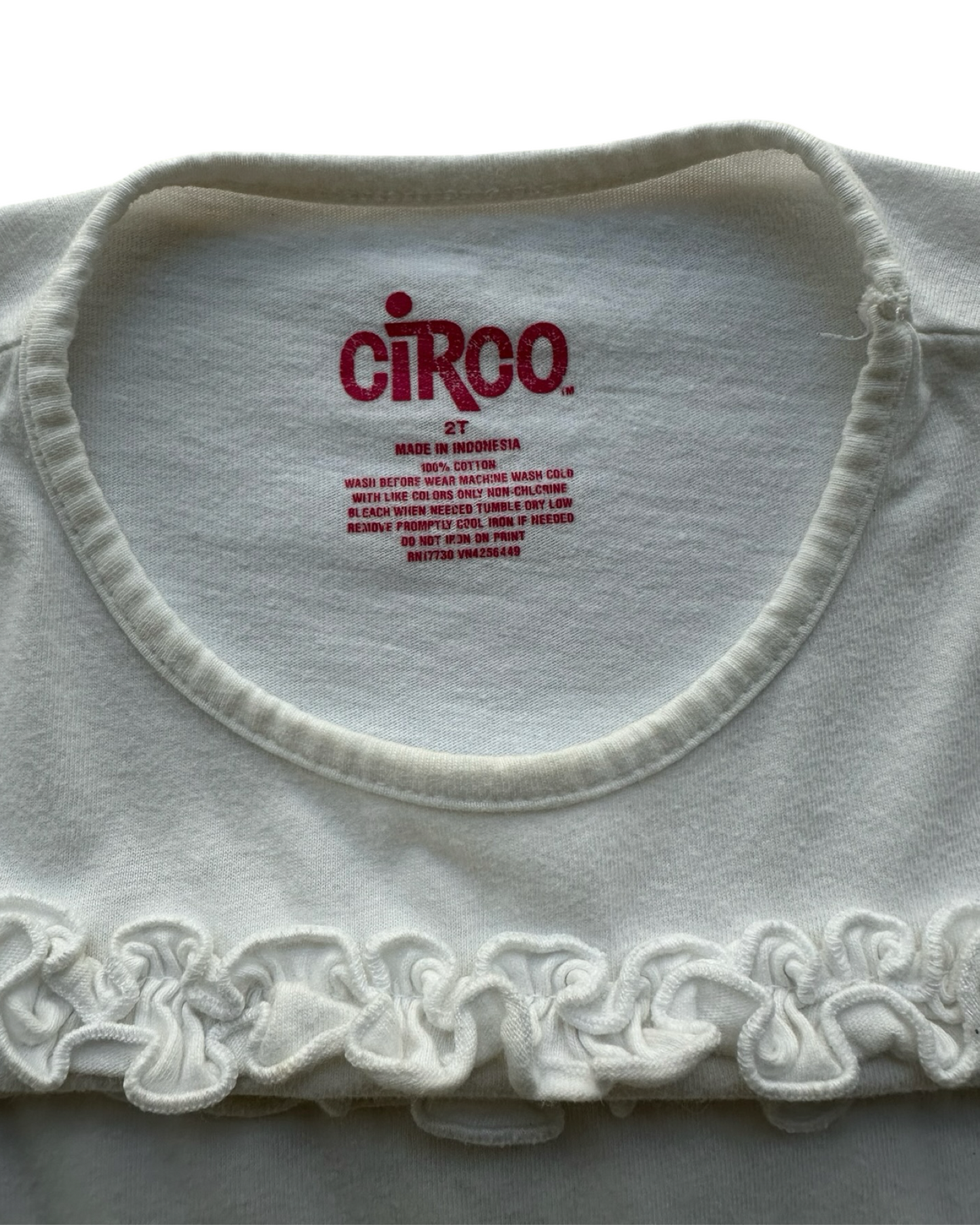 2T Toddler Girl Circo Ruffle Short Sleeve T-Shirt