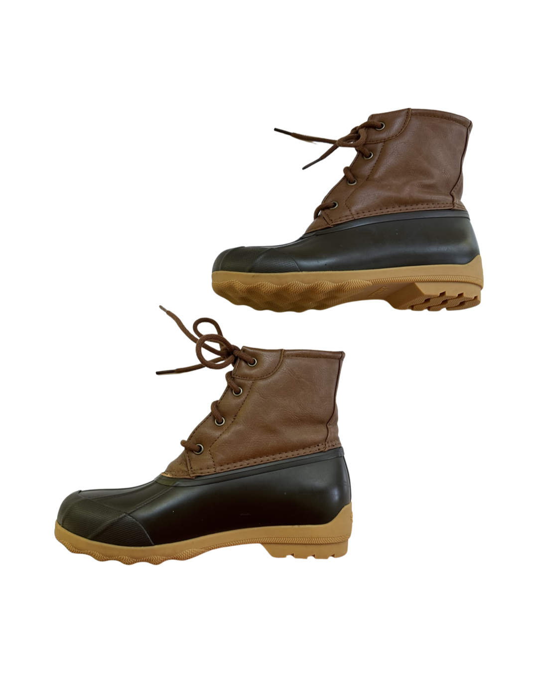 Youth Big Boys Size 4M Brown Sperry Duck Port Boots