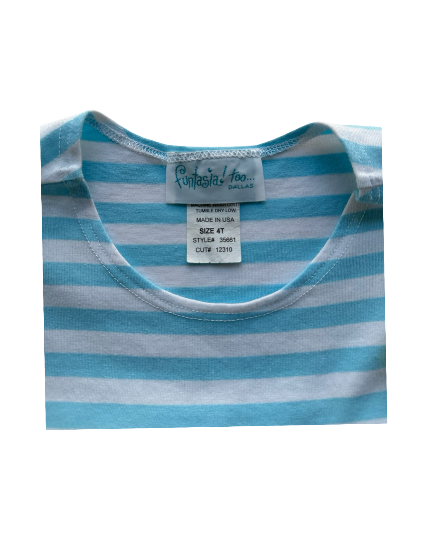 4T Toddler Girls Funtasia Too Chiks Striped Knit Dress.