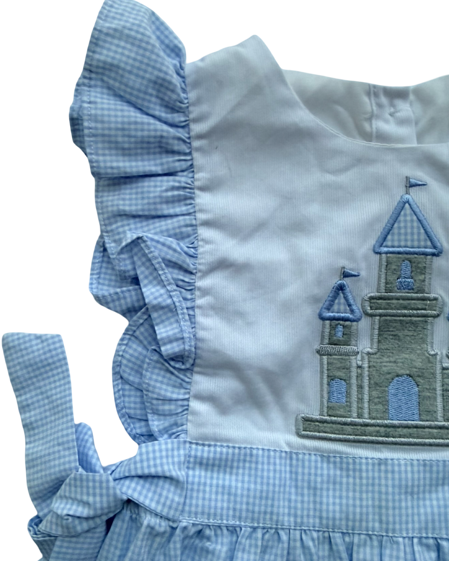 3T Toddler Girls Kensington Kids Blue Gingham Cinderella Disney Castle