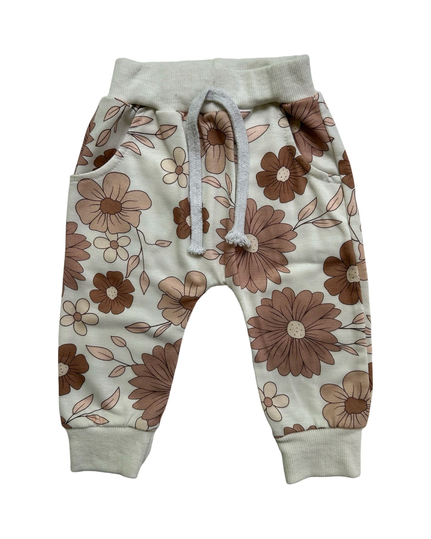 6-12M Baby Girl Floral Sweatshirt / Jogger Set
