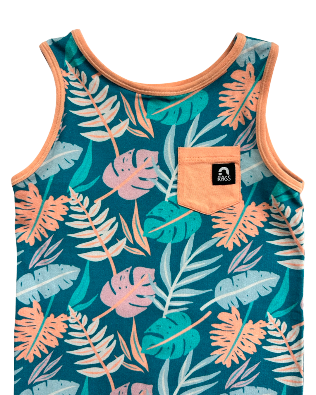 18-24M Baby Boy RAGS to Raches Tropical Tank Shortie Romper