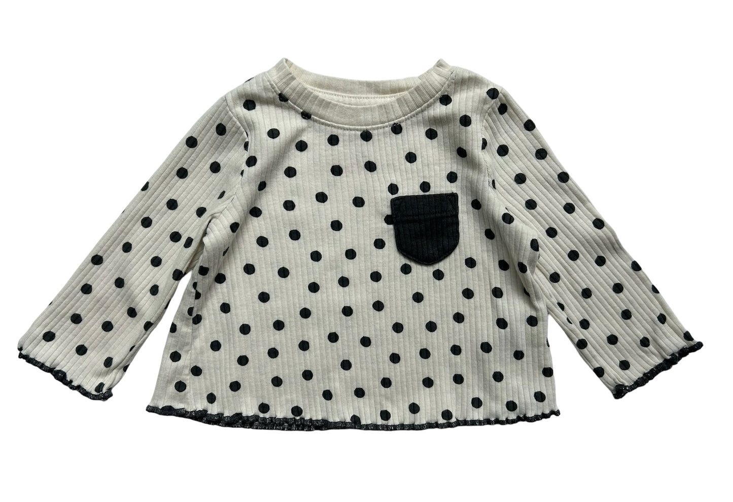0-3M Baby Girl Cat & Jack Ribbed Polka Dot Outfit