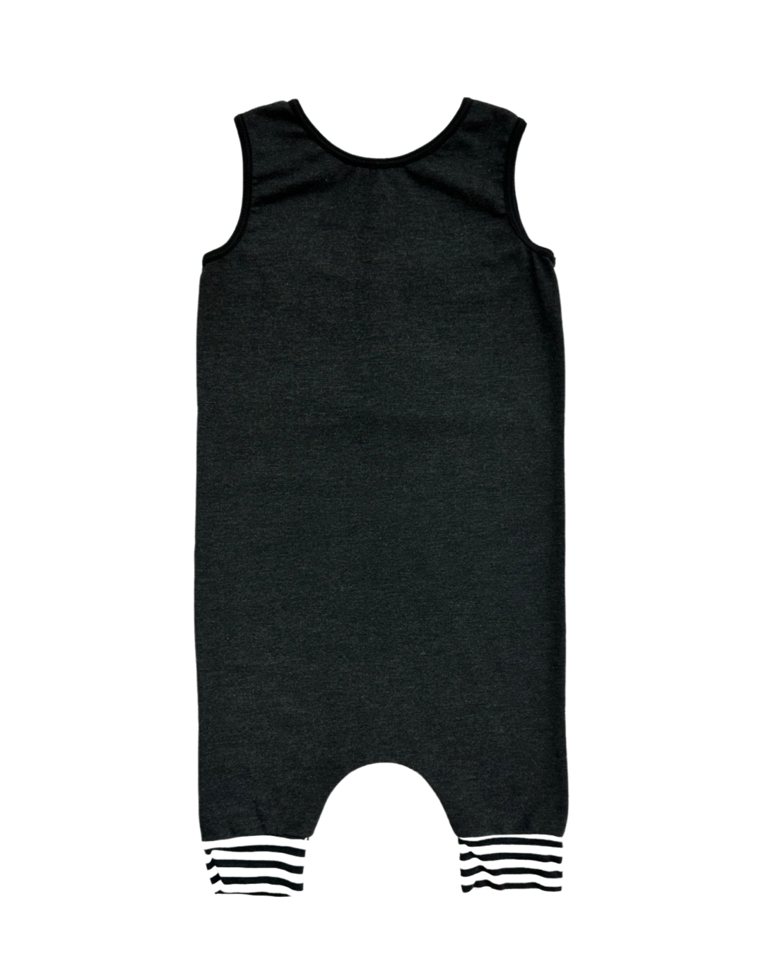 2T Toddler Boy RAGS to Raches Dark Charcoal Tank Romper
