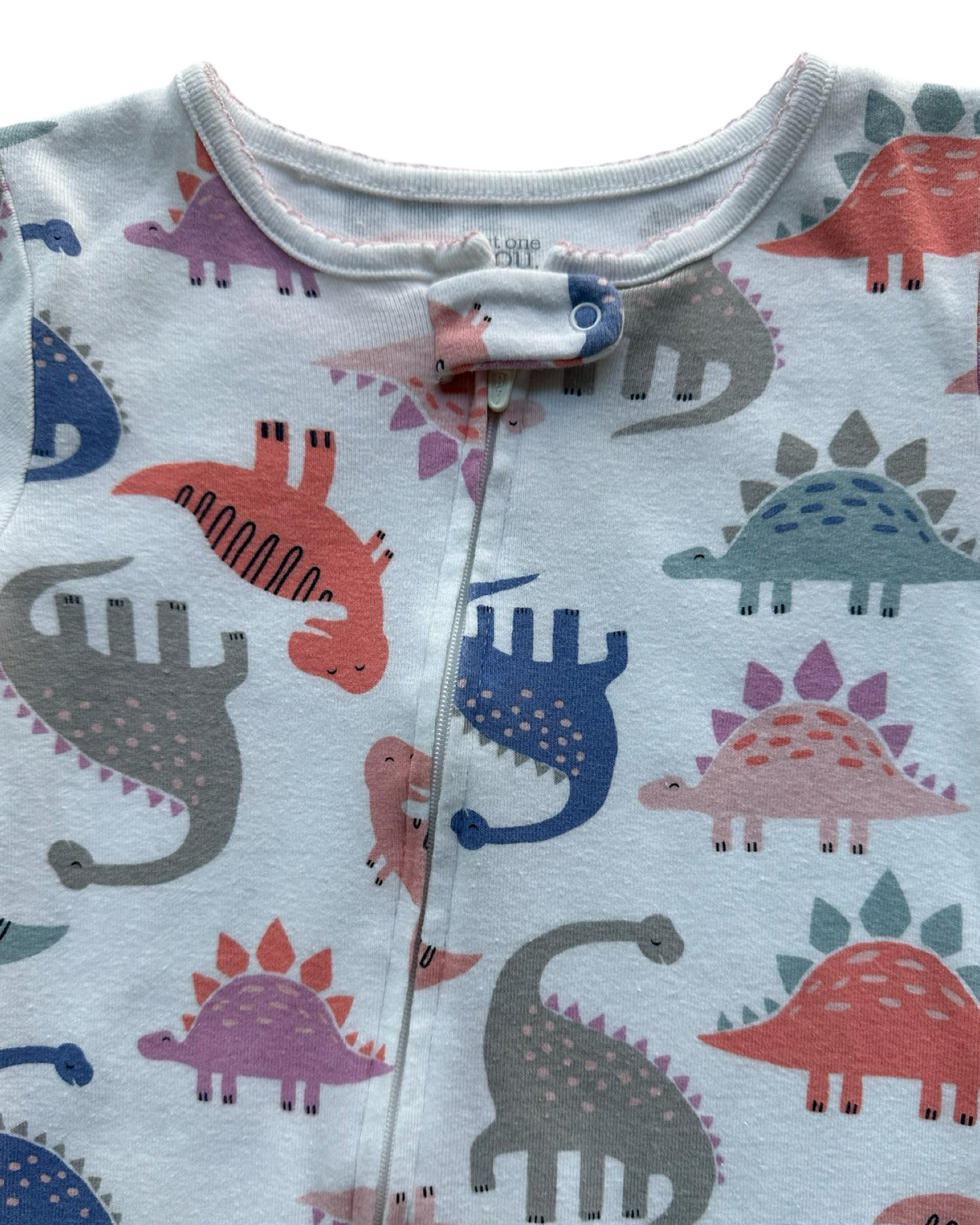 3T Toddler Girls Just One You By Carter’s Dinosaurs 🦕 🦖 Zippered Sleeper PJs