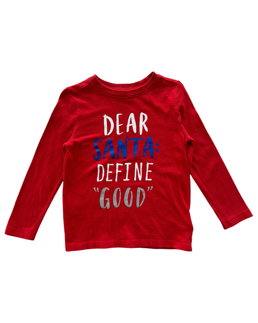 3T Toddler Boy Old Navy Holiday Christmas Dear Santa Define Good Shirt