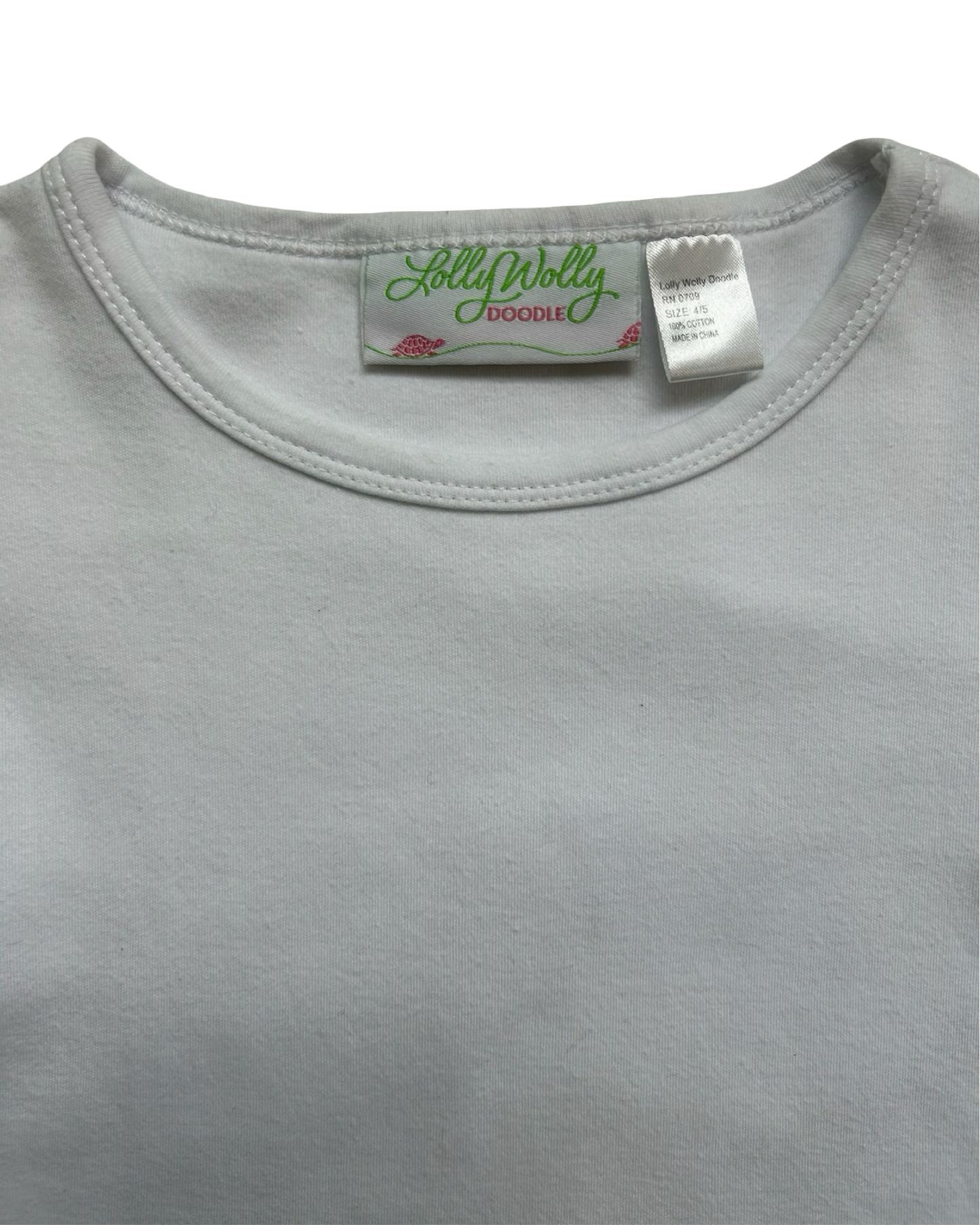 4T Toddlers Girls Lolly Wolly Doodle Short Sleeve Ruffle Top