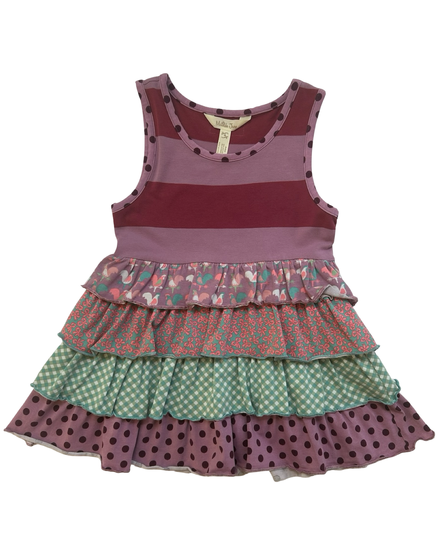 4T Toddlers Girls Matilda Jane Once Upon A Time Oh Dear Ruffle Layered Tunic Top.