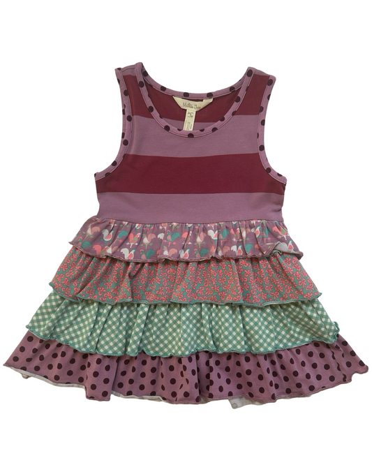4T Toddlers Girls Matilda Jane Once Upon A Time Oh Dear Ruffle Layered Tunic Top.
