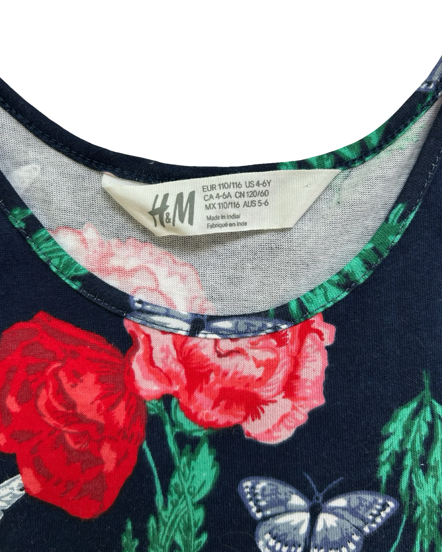 4T-6T Toddlers Girls H&M Floral Sleeveless Dress.