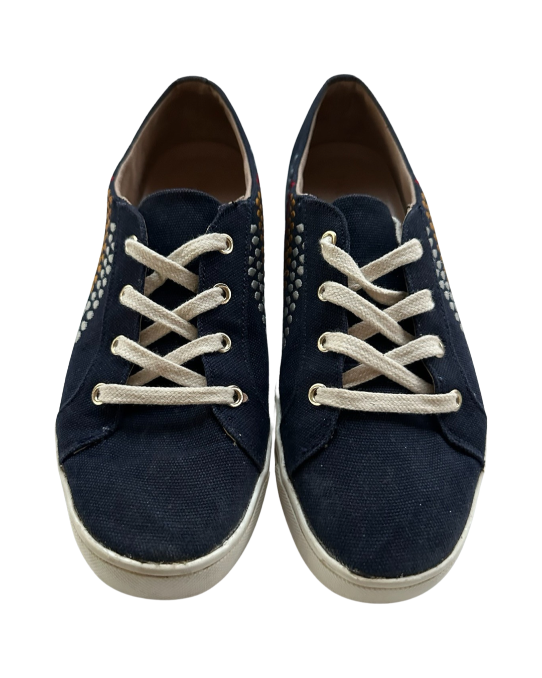 Jack Rogers. Womens US 8.0. Navy Luna Canvas Limited Edition Embroidered Sneaker