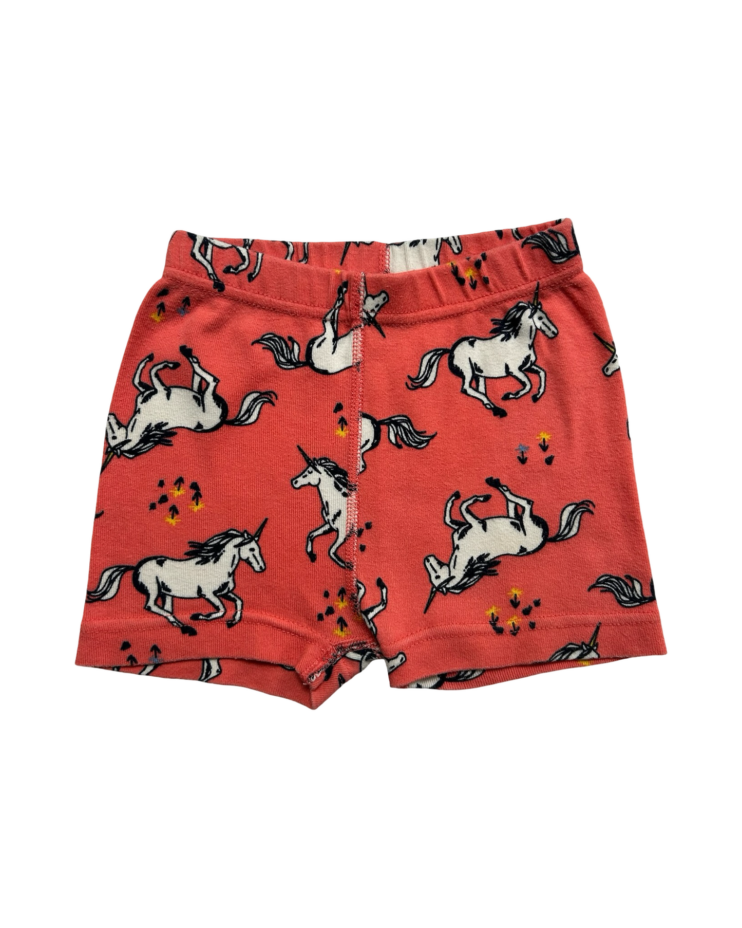 4T Toddlers Girls Hanna Andersson Short John’s Unicorns 🦄 PJs Set 2 Piece Organic Cotton
