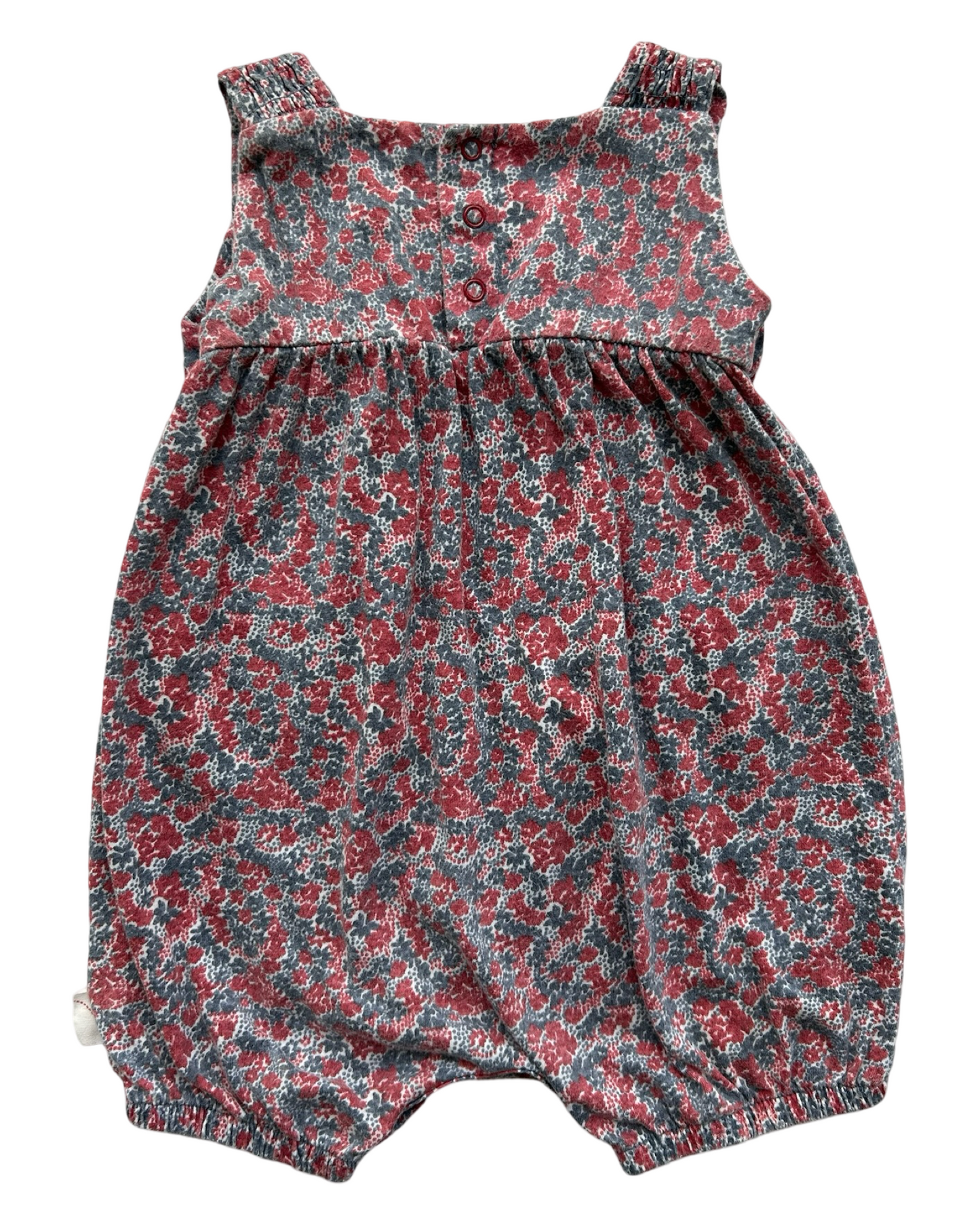 12M Baby Girls Burt’s Bees Baby Organic Flowers 💐🌸🌺Romper