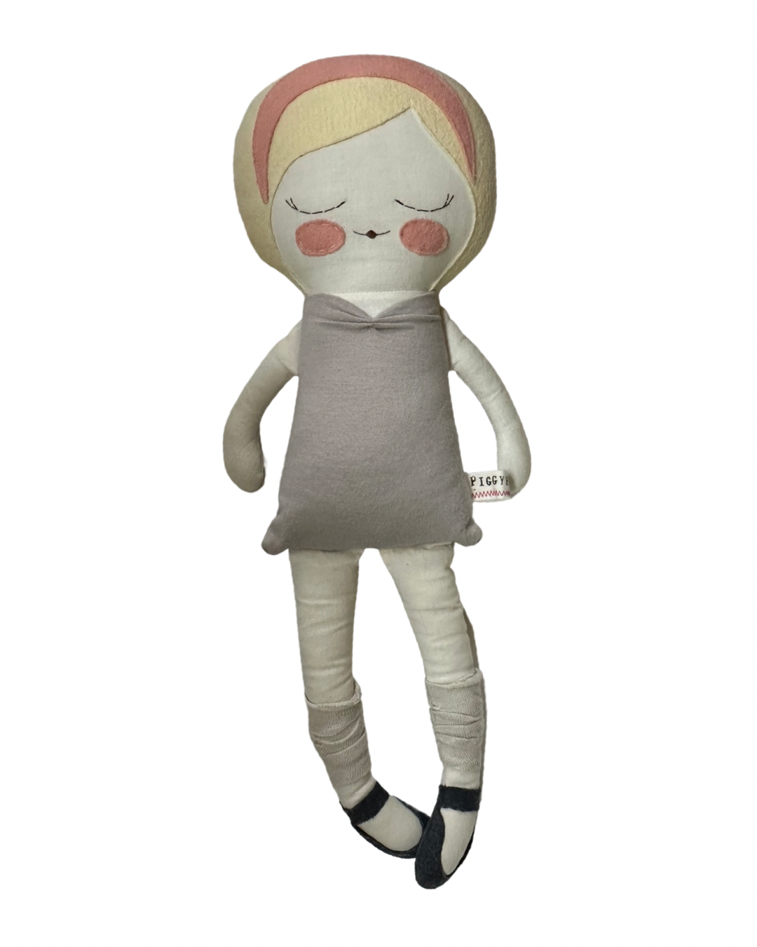 Piggy Hates Panda Handmade Plush Boutique 18” Ballerina Doll