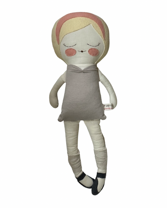 Piggy Hates Panda Handmade Plush Boutique 18” Ballerina Doll