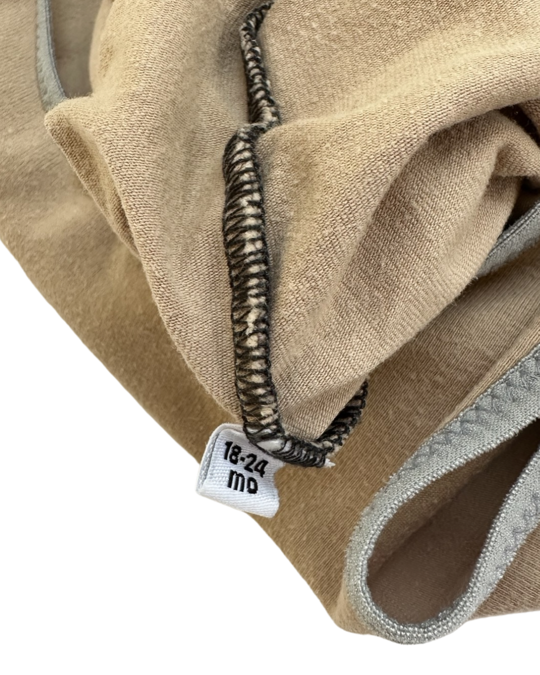 18-24M Baby Boy OG RAGS to Raches Tan Geo Romper with Camo Cuffs