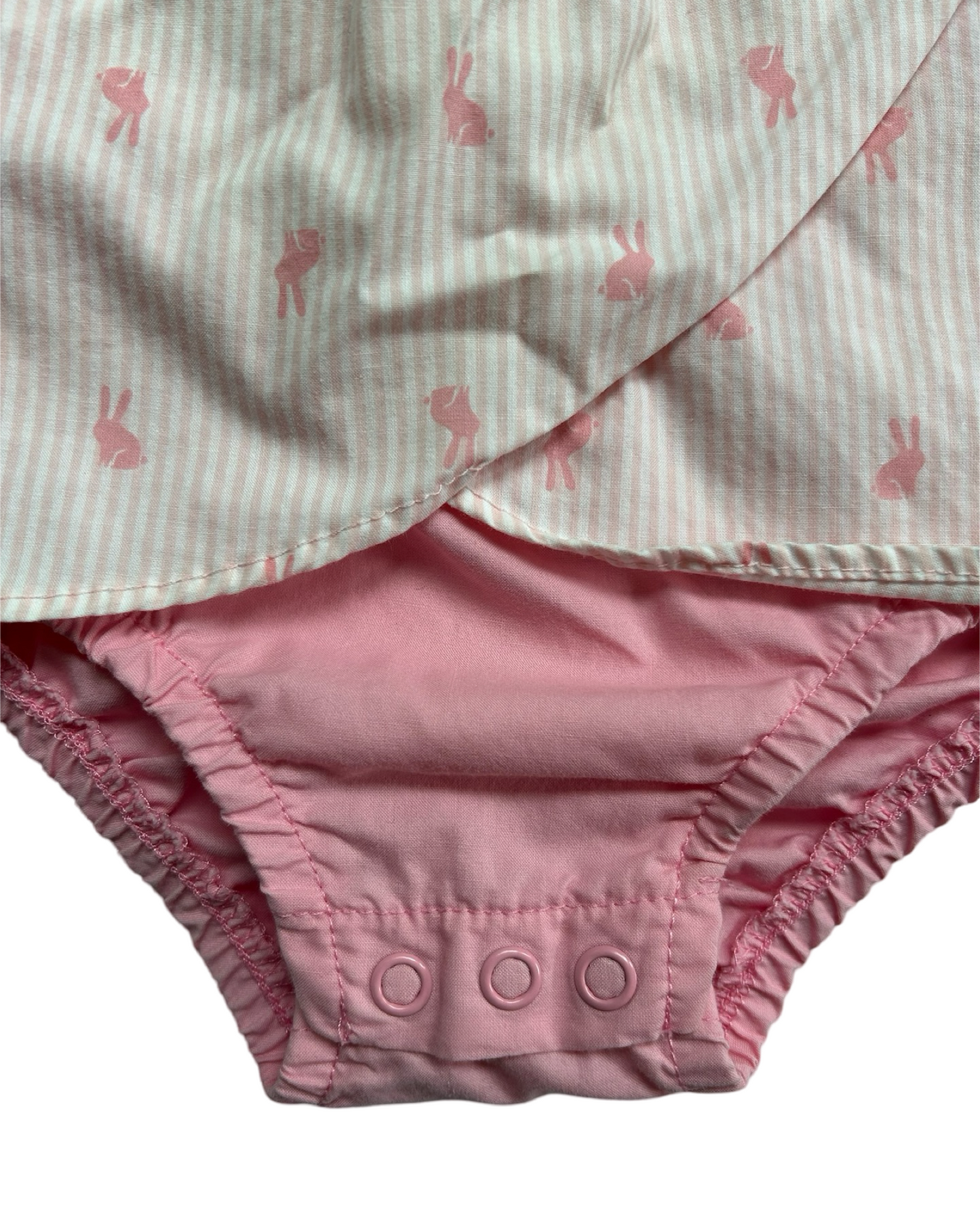 6M Baby Girl Carters Pink Bunny Dress Onesie