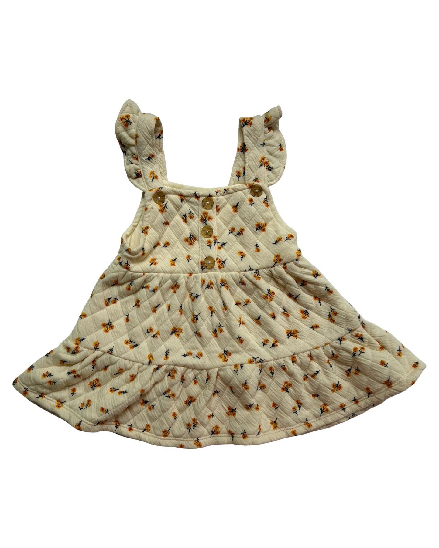 18M Baby Girls Nicole Miller Floral Quilted Outfit One Piece Dress.