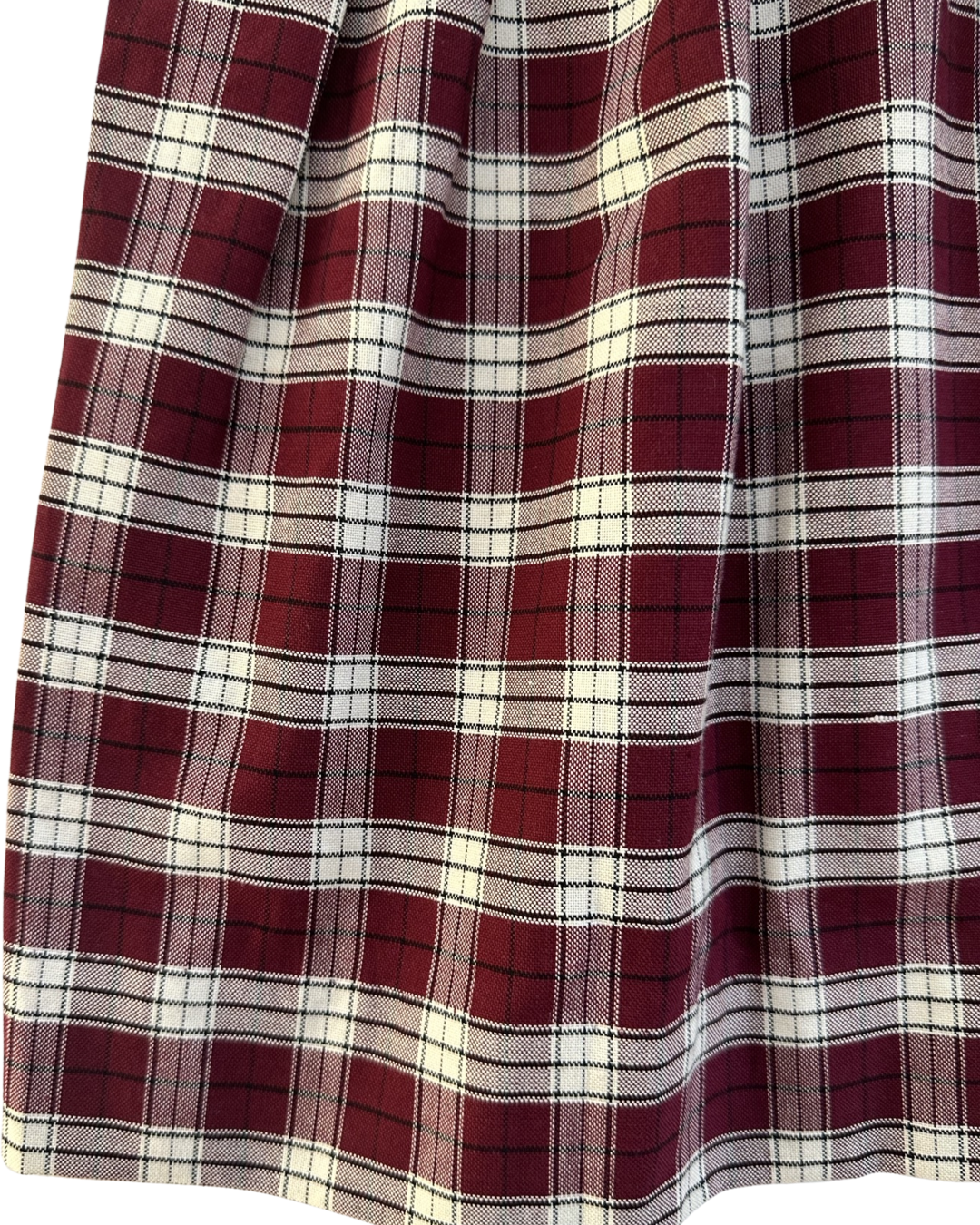 6M Baby Girl Classic Strasburg Maroon Plaid Peter Pan Collar Fall / Winter Dress