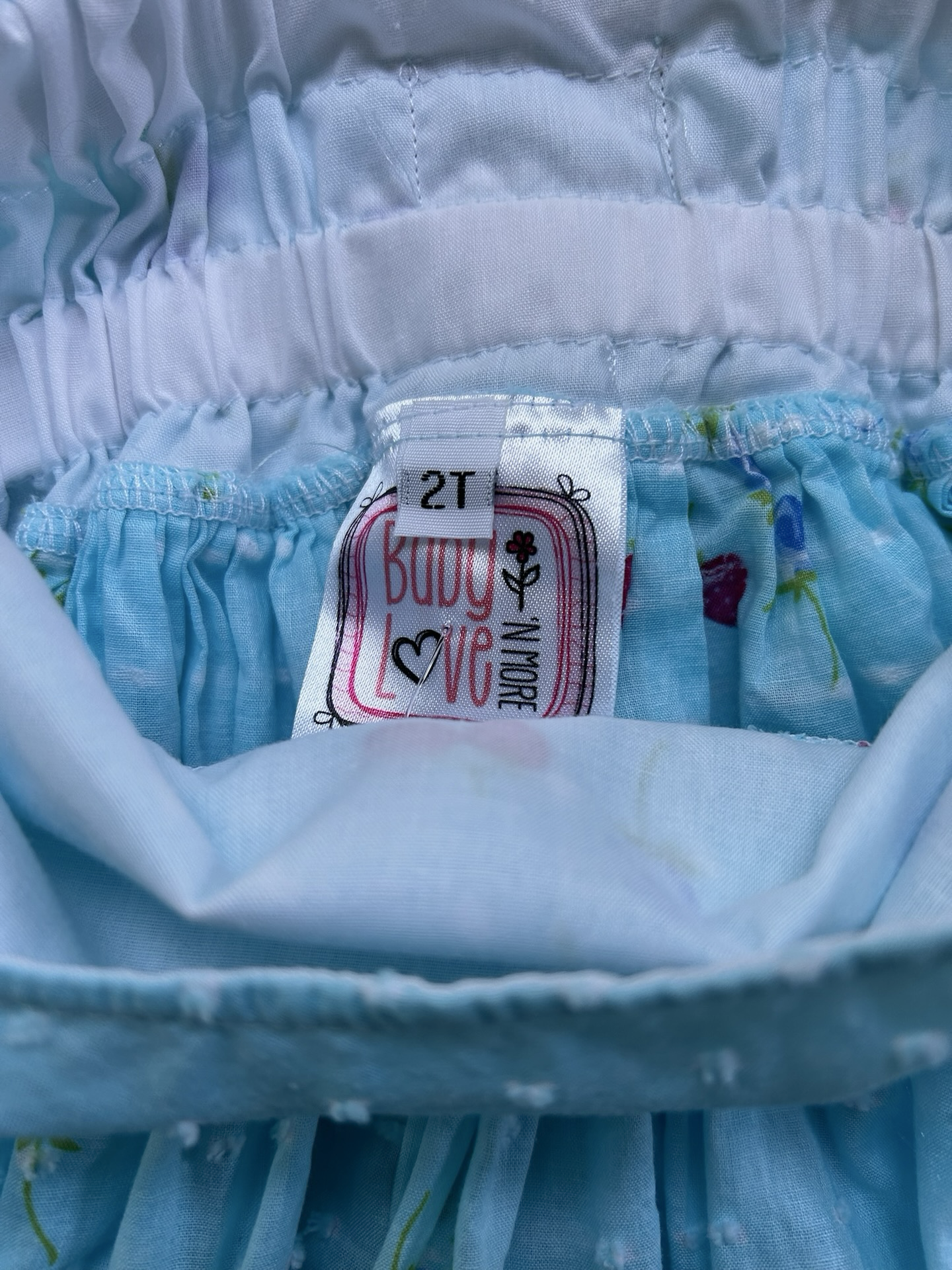 2T Toddler Girls Baby Love ‘n More Floral 🌸 And Strawberries 🍓 Bloomer Short Outfits 2 Pieces Set.