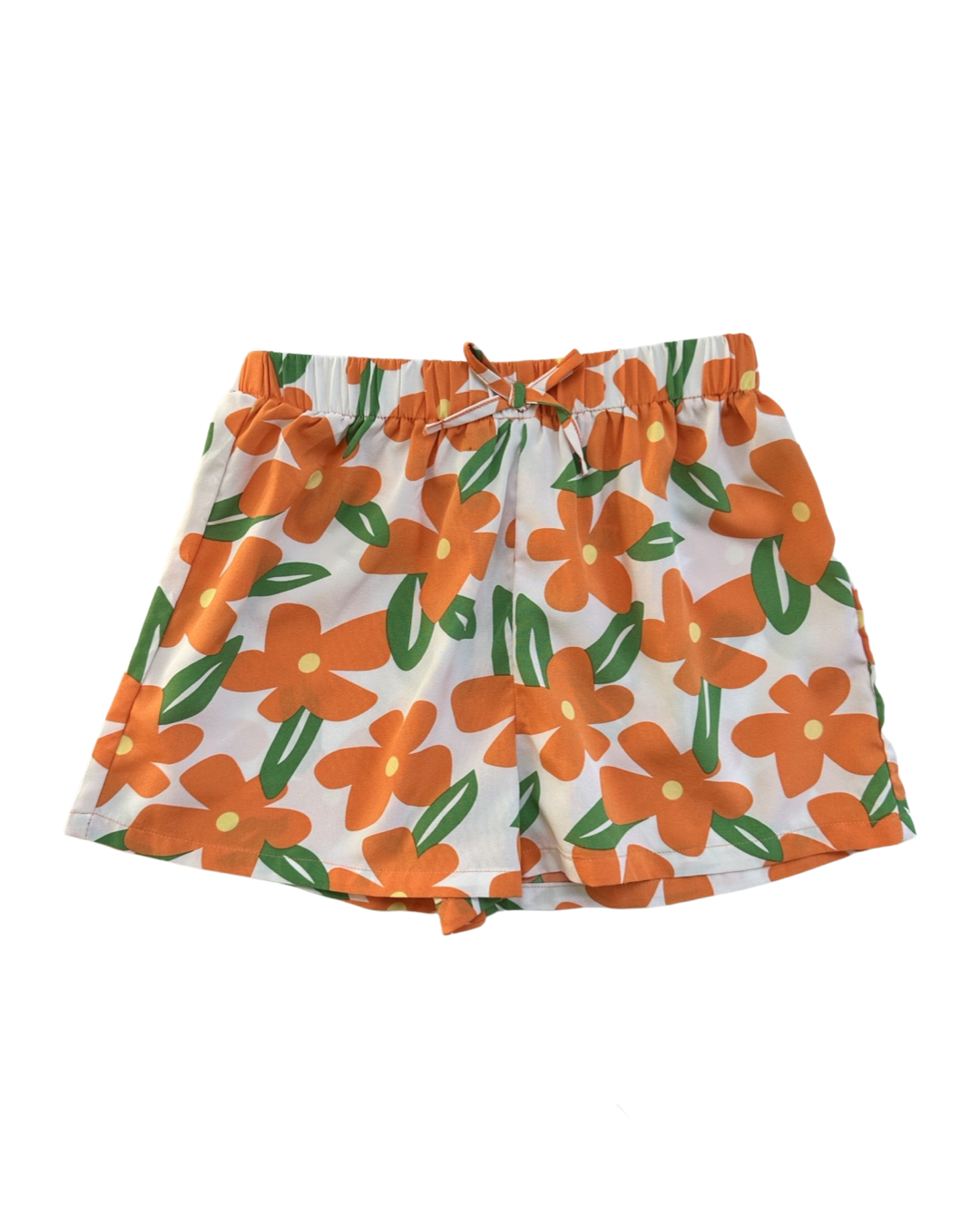 Youth Girls 11Y - 12Y Shein Orange Floral Shorts