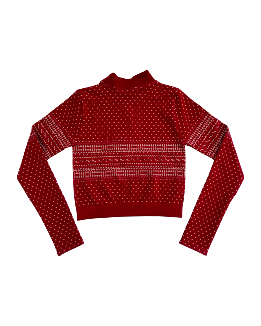 Women’s Size Small Fabletics Cardinal Red Holly Seamless Long Sleeve Shirt Top