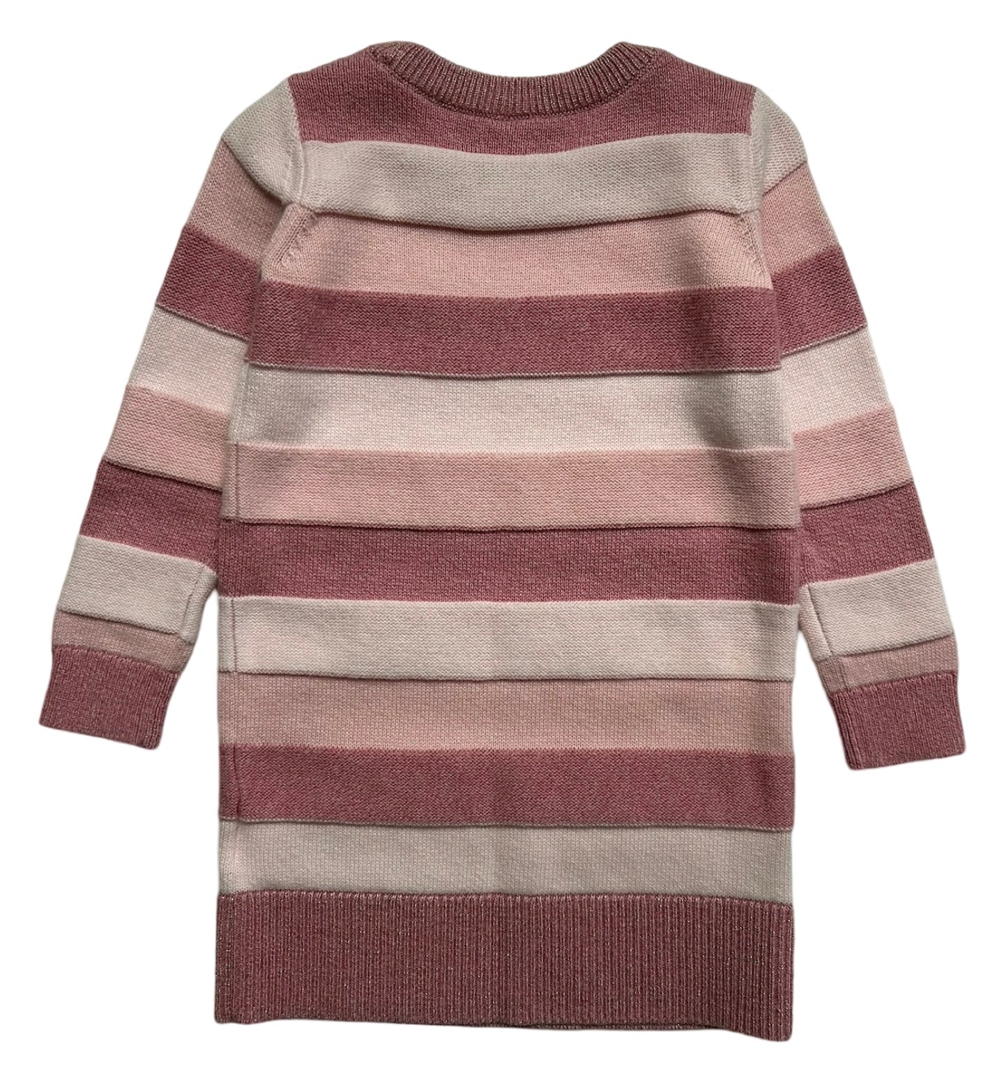 2T Toddler Girls Baby Gap Cable Knit Long Sleeve Striped Sweater Dress