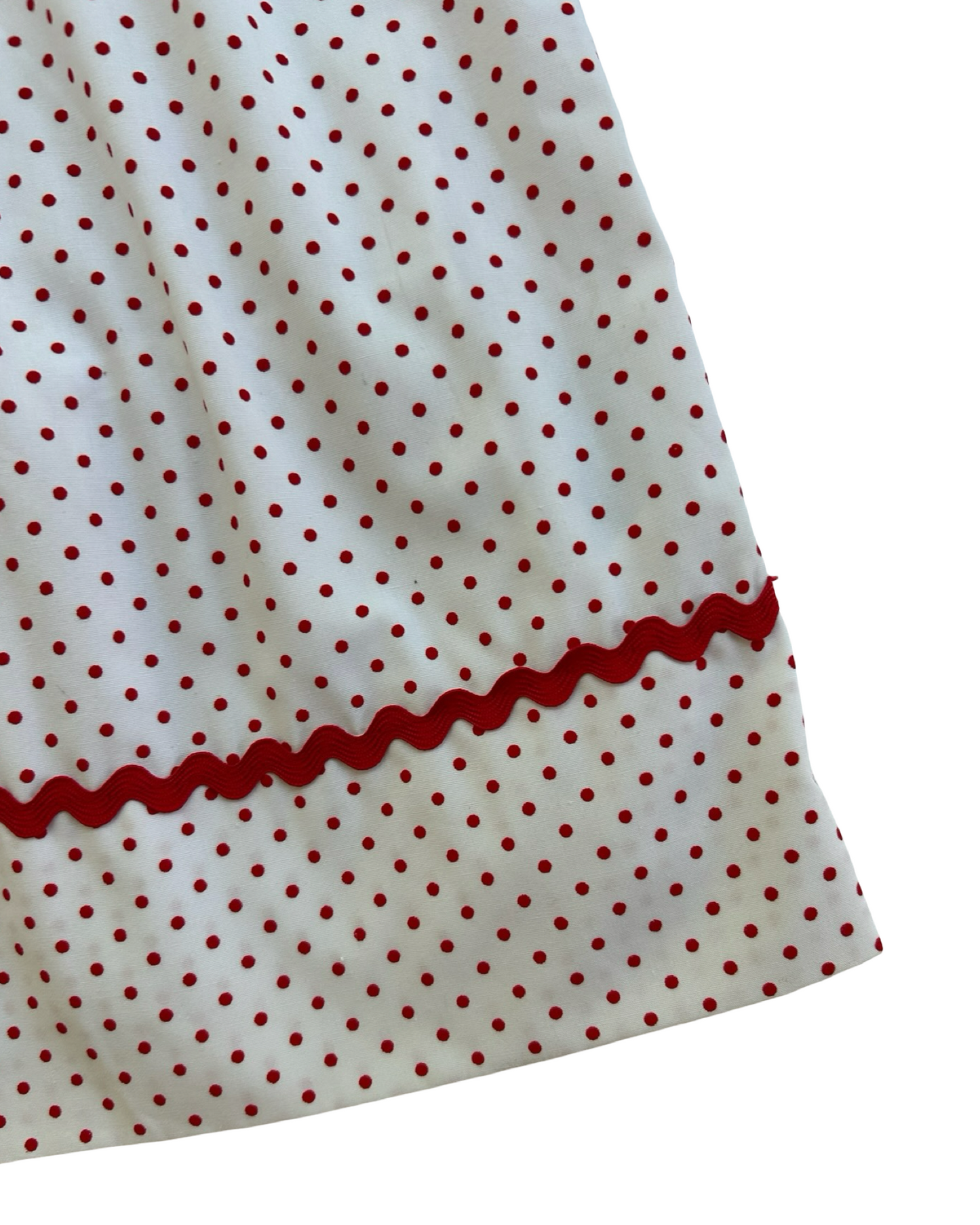4T Toddlers Girls Marmellata Smocked Bishop With Cherry Embroidered And Polka Dot Dress.