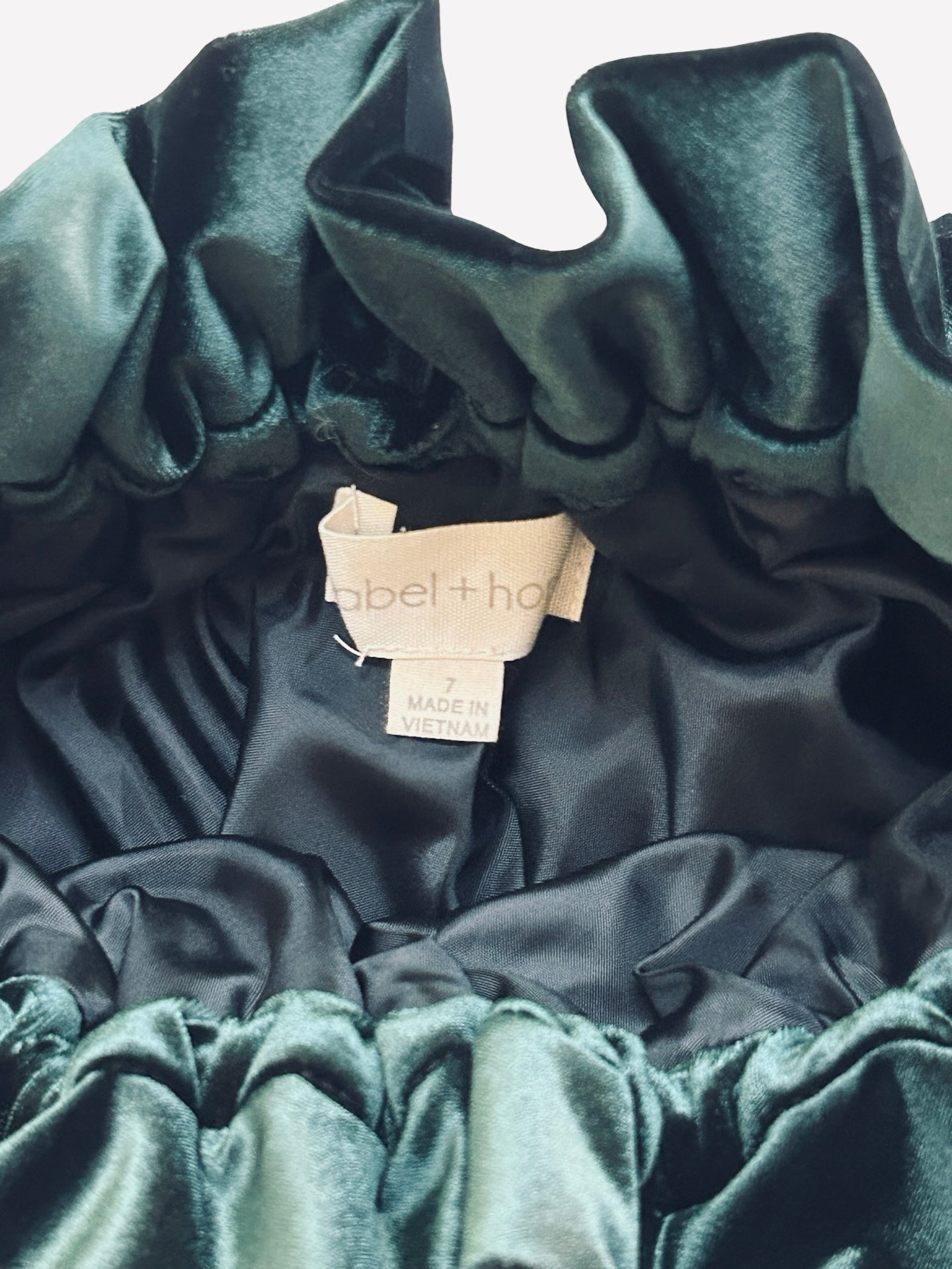 7Y Youth Girl Mabel + Honey Green Deluxe Velvet Skirt