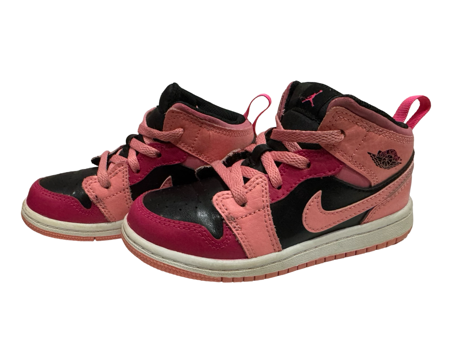 9C Toddler Girl / Boy Nike Air Jordan 1 Mid TD Coral Chalk Pink Sneakers