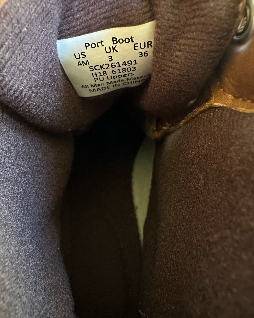 Youth Big Boys Size 4M Brown Sperry Duck Port Boots