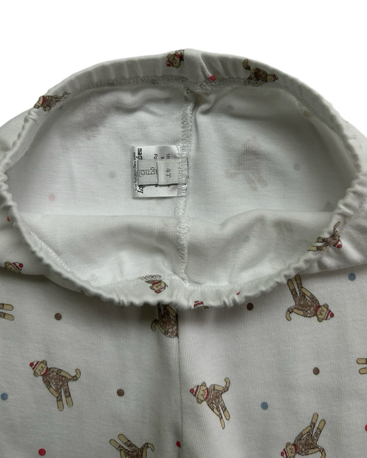 4T Toddler Boy Magnolia Baby Sock Monkey Pajama Pants