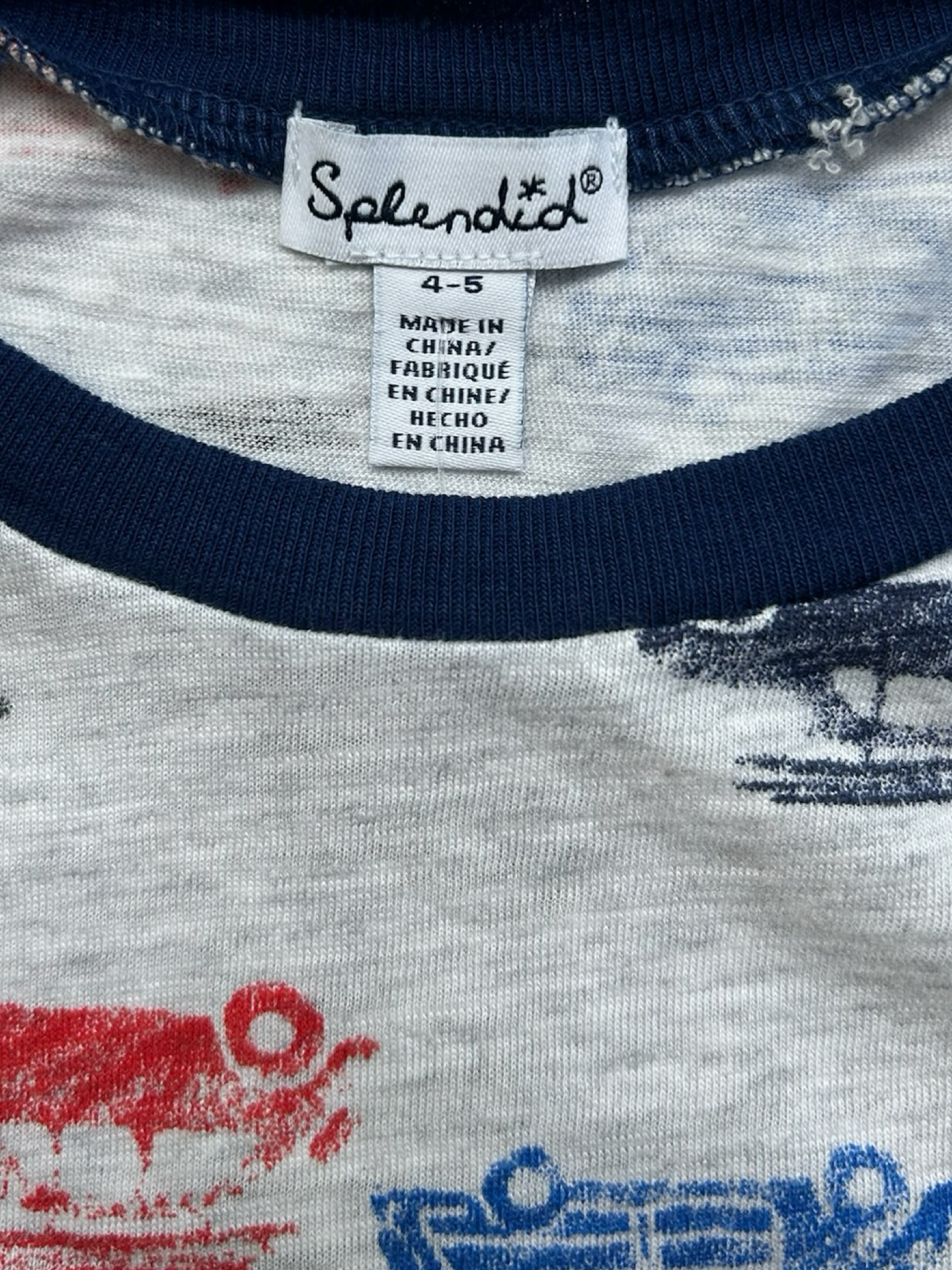 4-5Y Toddler Boys Splendid Car Print T-Shirt.