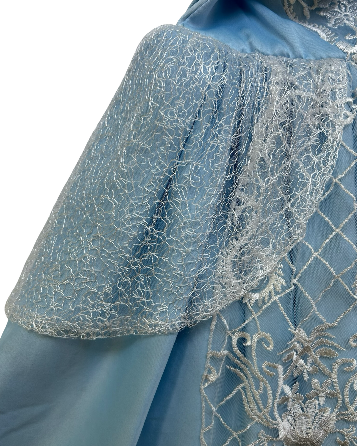 2T-3T (110-cm) Toddler Girl Disney Cinderella Gown Halloween With Laces Dress.