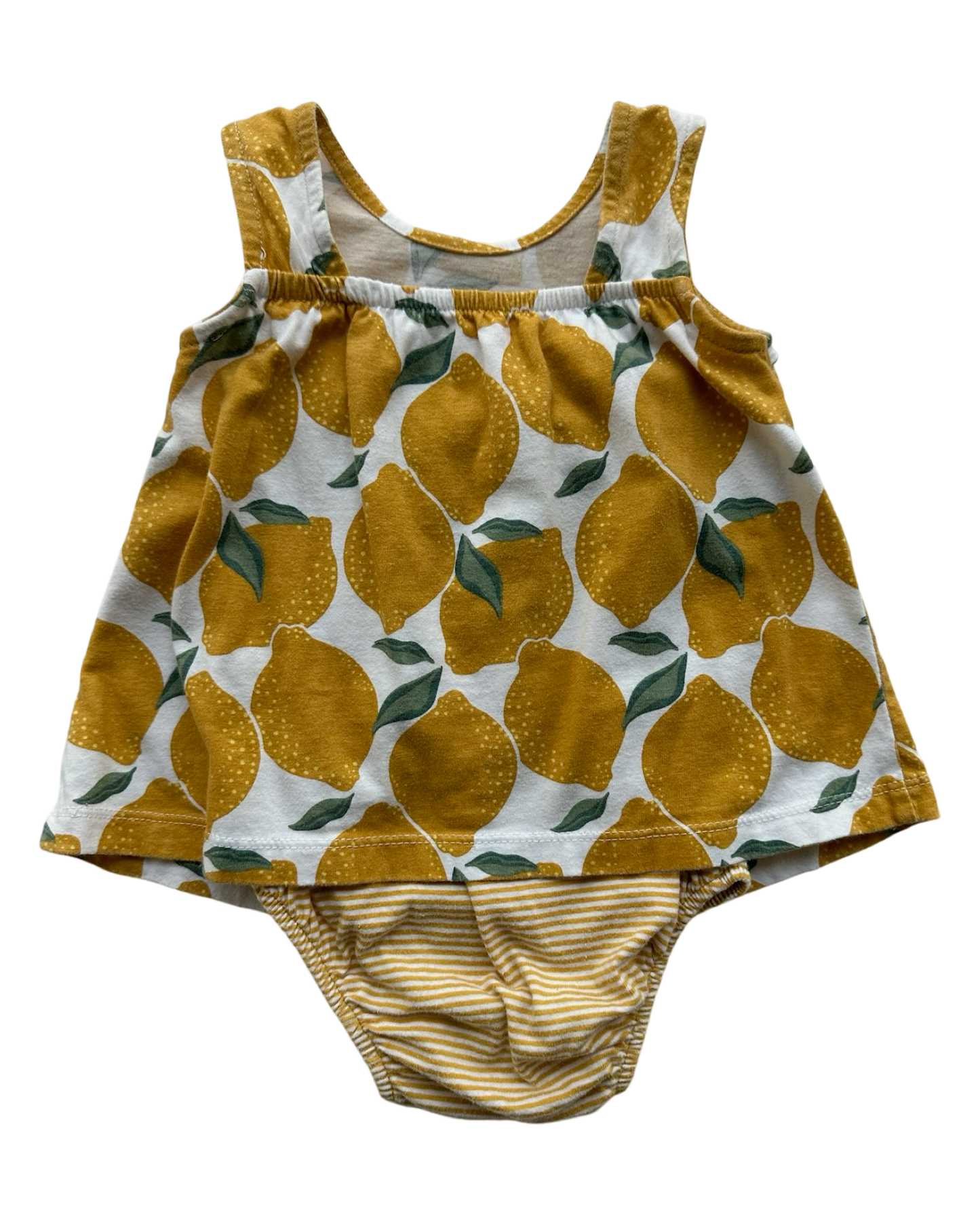 12M Baby Girl Carters Just One You Lemon Print One Piece Bubble Romper