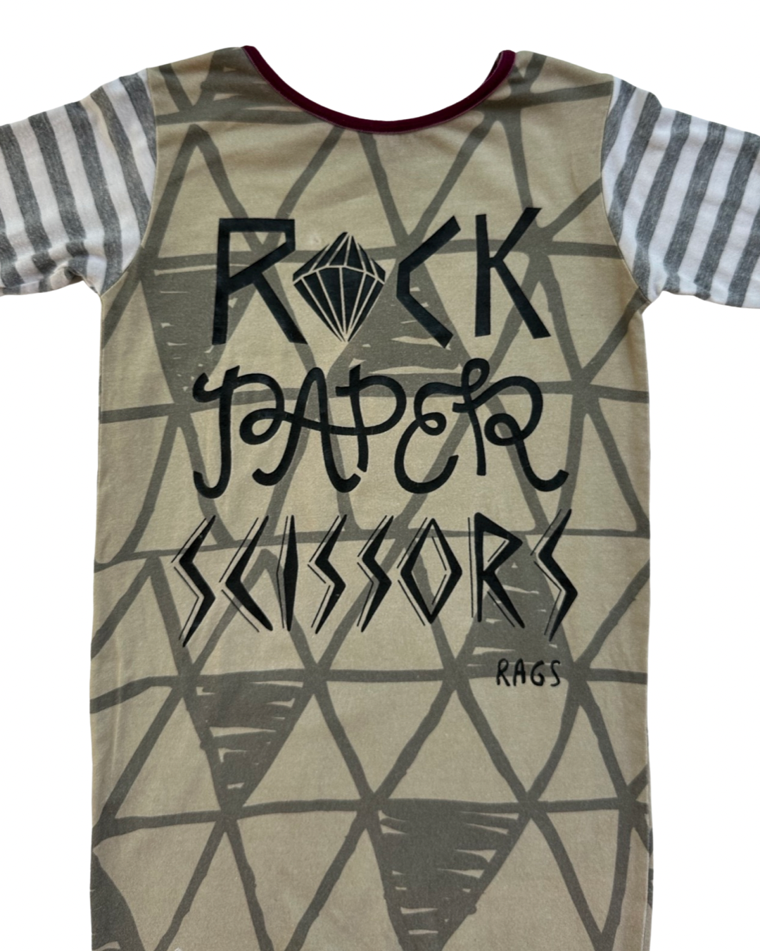 2T Toddler Boy RAGS to Raches Red / Yellow & Green Acid Wash Long Sleeve Romper (Copy)