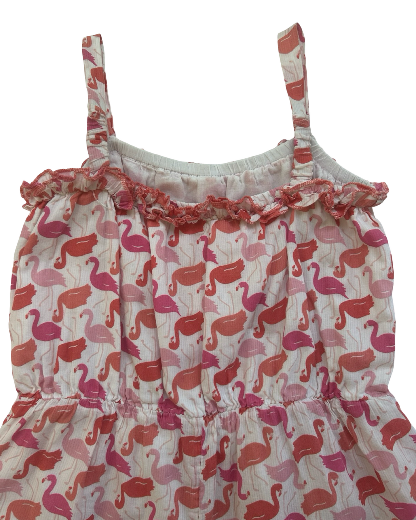 4Y-5Y Toddler Girls Mini Boden Flamingo 🦩 🦩 Romper