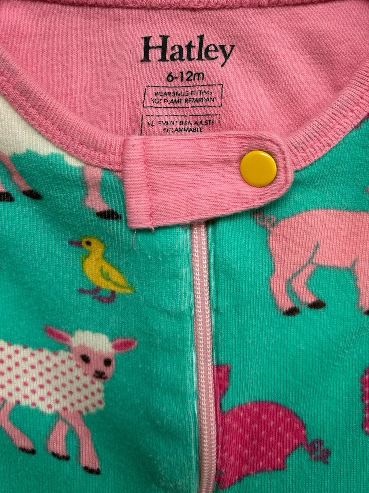 6M - 12M Baby Girls Hatley Sheep Print Pajama.
