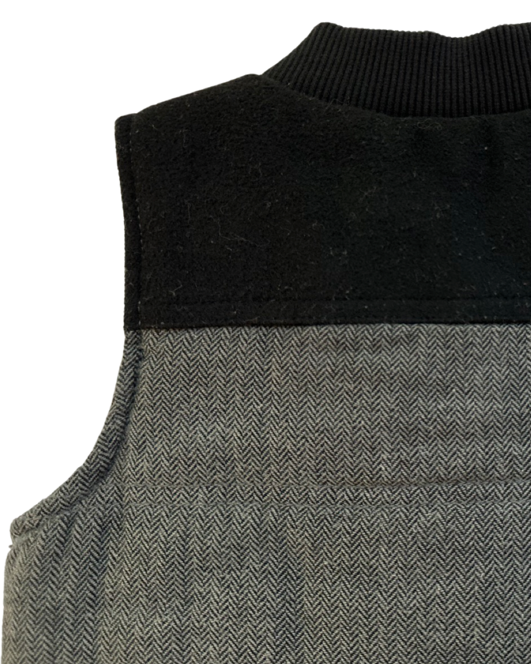 18M Baby Boy Gray / Black Houndstooth Genuine Kids Zippered Vest