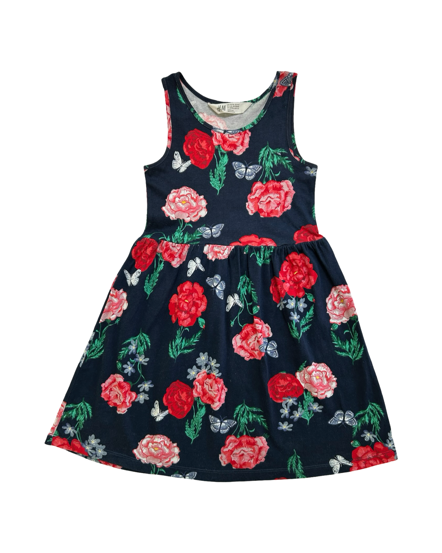 4T-6T Toddlers Girls H&M Floral Sleeveless Dress.