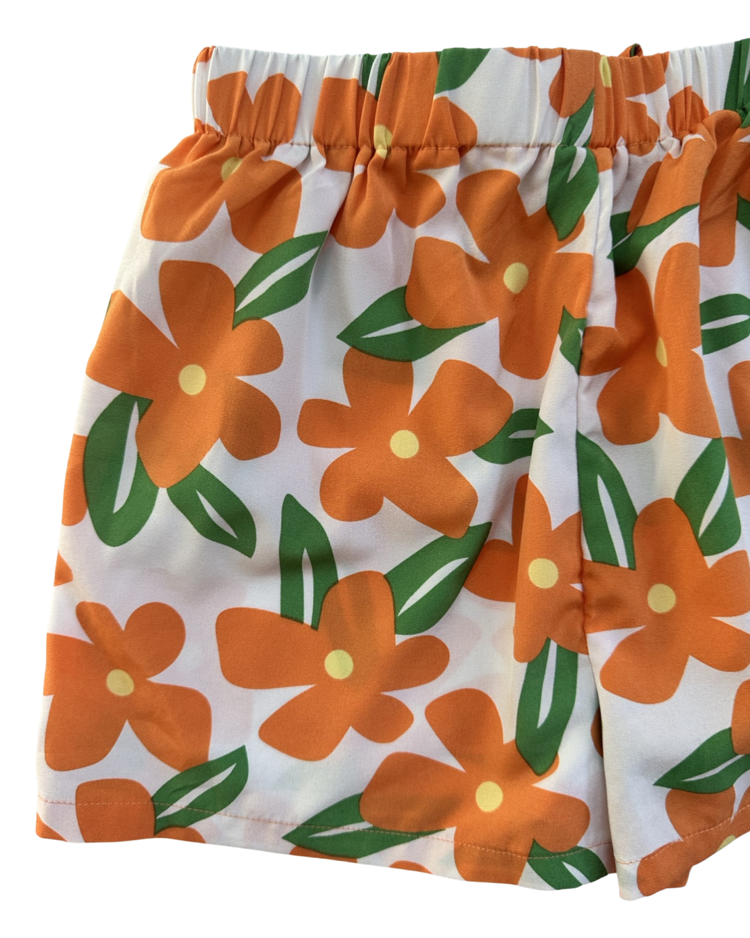 Youth Girls 11Y - 12Y Shein Orange Floral Shorts