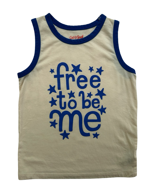 4T Toddlers Boys Cat & Jack FREE TO BE ME Cotton Blend Sleeveless Tank Top