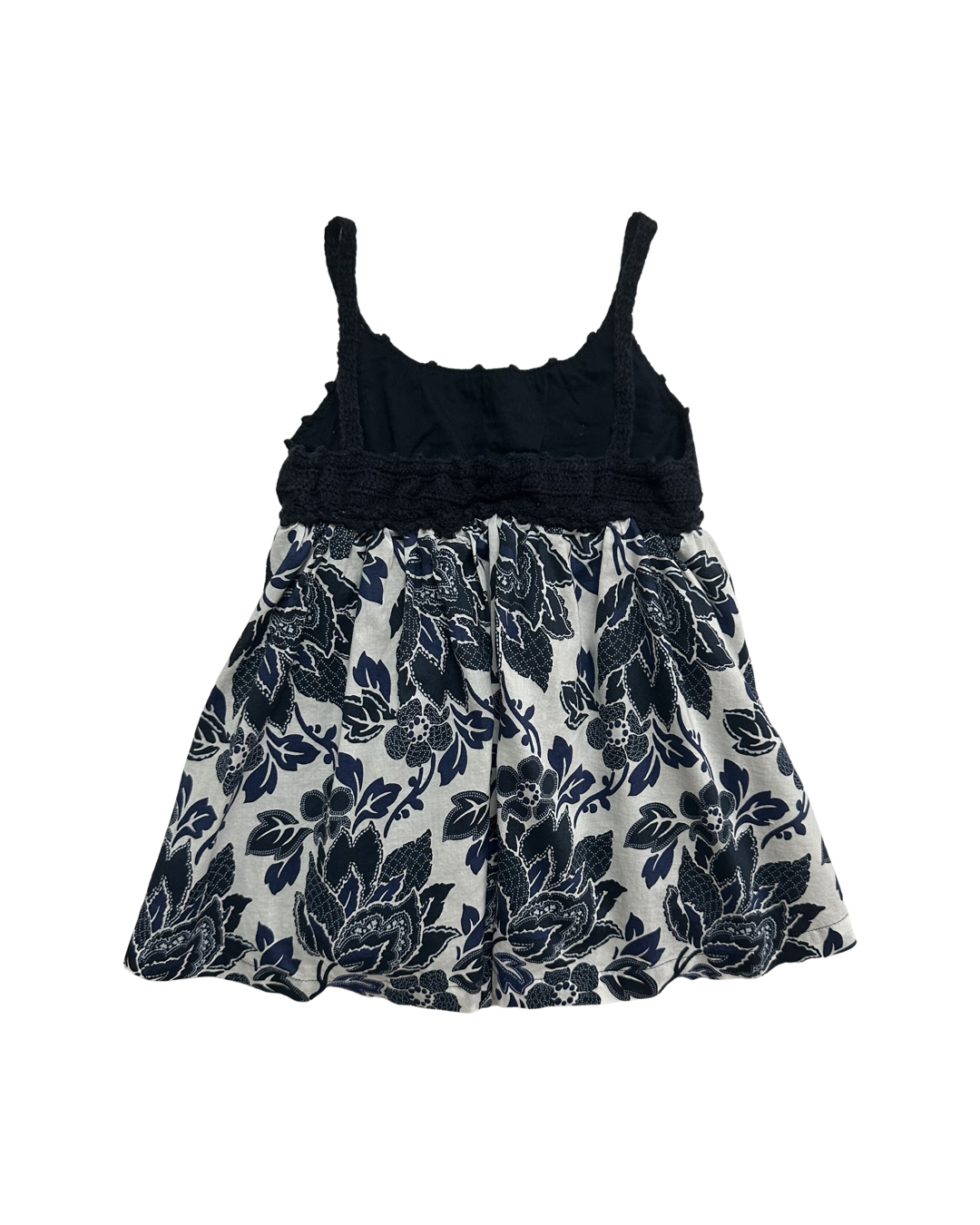 12M-18M Baby Girl Baby Gap Navy Crochet Top Floral Dress