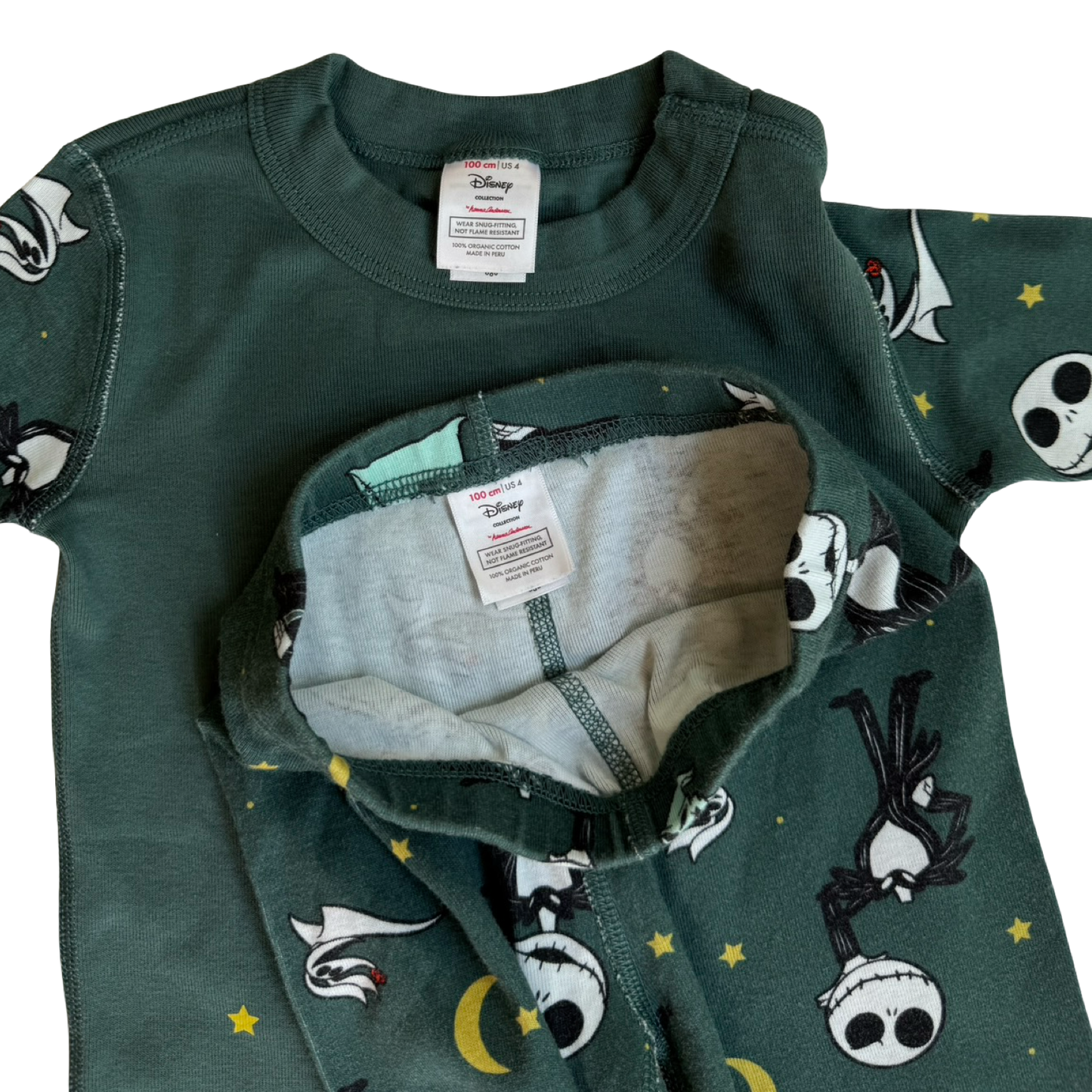 4T Toddler Boy Hanna Andersson Disney Nightmare Before Christmas  Pajamas PJs