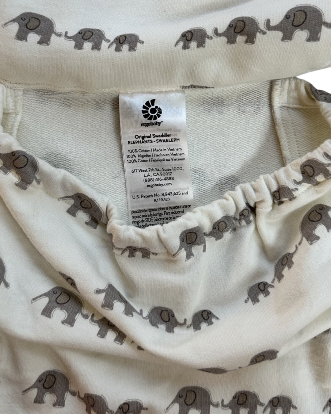 ErgoBaby Original Swaddler Elephant Design