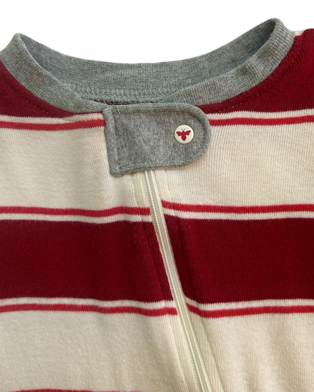 0-3M Baby Girls/Boys Burt’s Bees Baby  Striped Anti Slip Footie Pajama