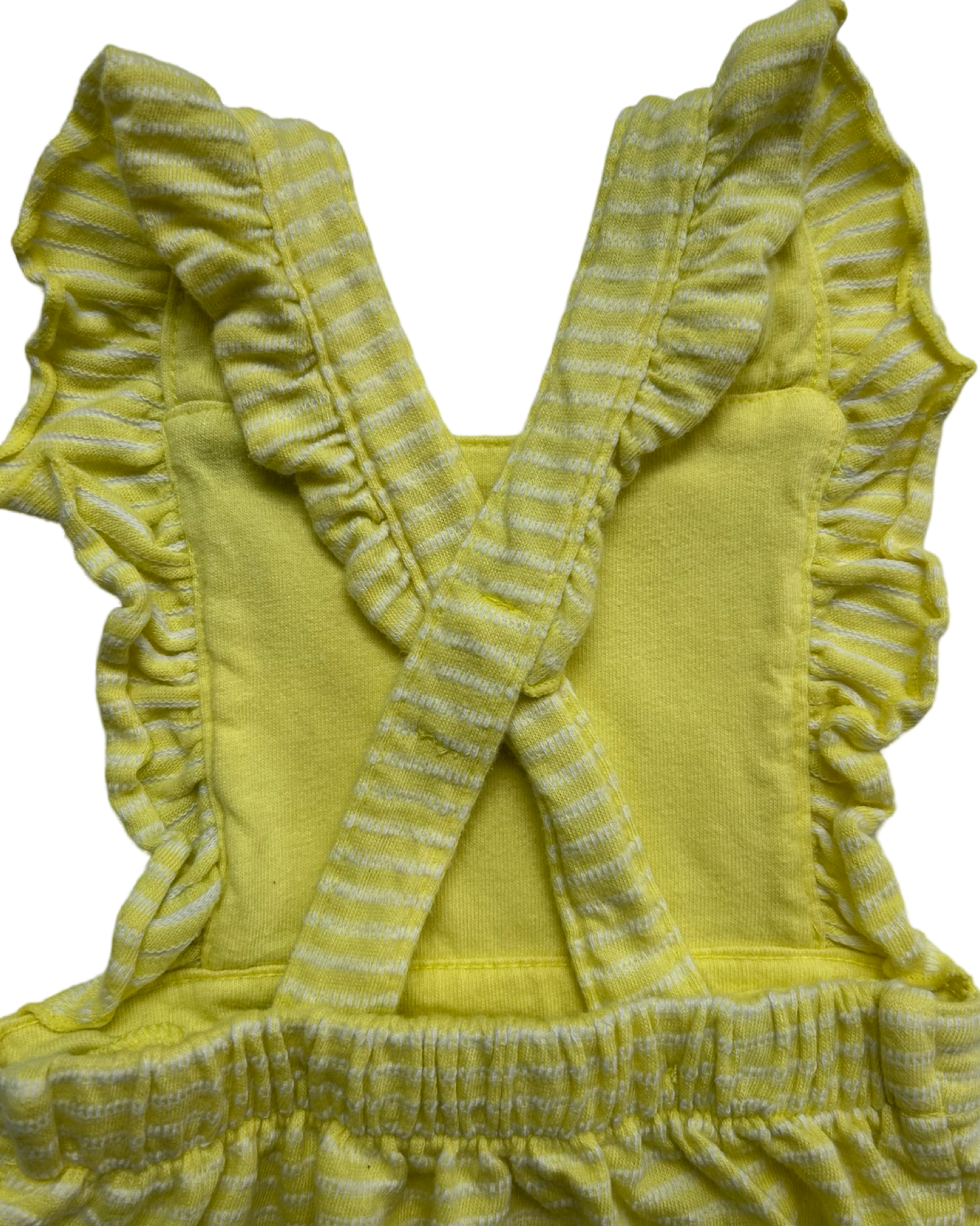 0M -3M Baby Girl’s Cat & Jack Yellow Bubble Romper.