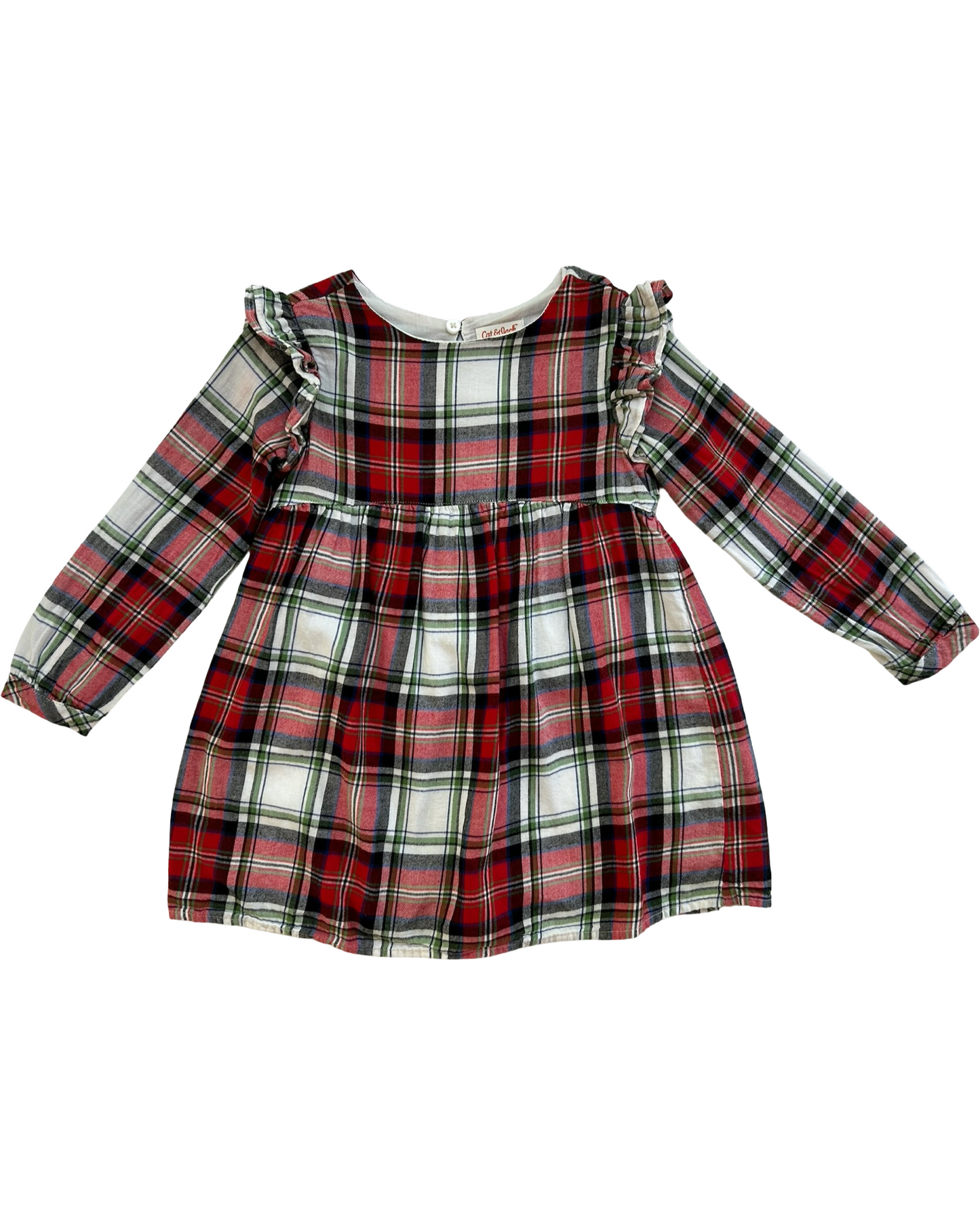 4T Toddler Girls Cat & Jack Plaid Christmas Dress