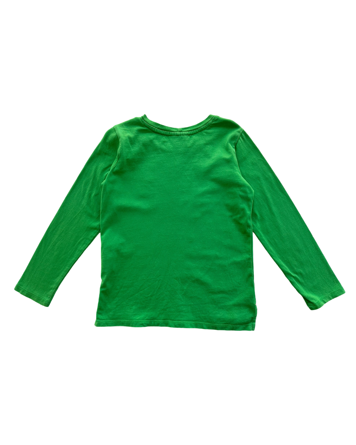 4T (100-cm) Toddler Girl Hanna Andersson Green Retro Rollerskate Appliqué Top.